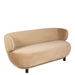 Canapé Elton velours taupe avec réhausse 78 x 170 cm H 80 cm