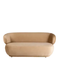 Canapé Elton velours taupe M1 78 x 170 cm H 70 cm
