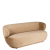 Canapé Elton velours taupe 78 x 170 cm H 70 cm