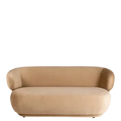 Canapé Elton velours taupe 78 x 170 cm H 70 cm