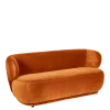 Canapé Elton velours terracotta 78 x 170 cm H 70 cm