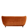 Canapé Elton velours terracotta avec réhausse 78 x 170 cm H 80 cm