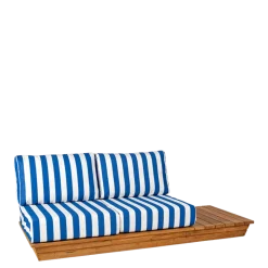 Canapé Lounge Beach Club Blue 76 x 204 cm H 70 cm