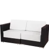 Canapé Lounge tressé gris 80 x 160 cm H 67 cm