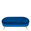 Canapé Sofia velours bleu nuit M1 83 x 190 cm H 76 cm