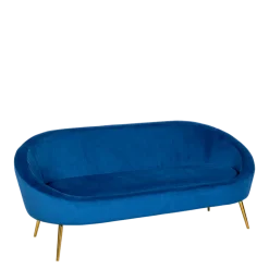 Canapé Sofia velours bleu nuit M1 83 x 190 cm H 76 cm