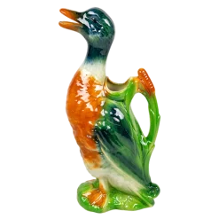 Carafe Vintage Barbotine Canard H 33-35 cm