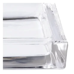 Cendrier en verre carré 8 x 8 cm H 3,5 cm