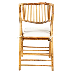 Chaise Bali pliante avec coussin crème