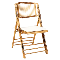 Chaise Bali pliante avec coussin crème