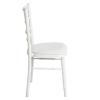 Chaise Bambou blanche assise blanche