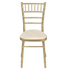 Chaise Bambou or assise écrue
