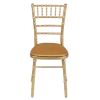 Chaise Bambou or assise velours or