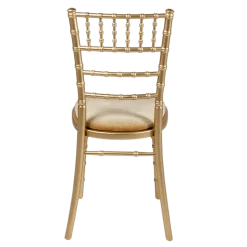 Chaise Bambou or assise velours or
