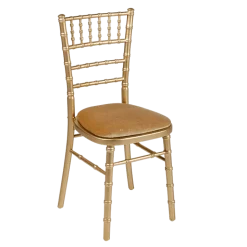 Chaise Bambou or assise velours or