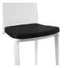 Chaise Bellini gris clair avec coussin noir