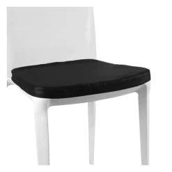 Chaise Bellini gris clair avec coussin noir