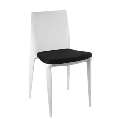 Chaise Bellini gris clair avec coussin noir