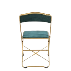 Chaise capitonnée velours bleu trianon