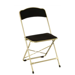 Chaise capitonnée velours noire