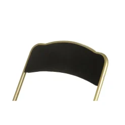 Chaise capitonnée velours noire
