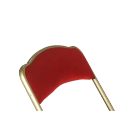 Chaise capitonnée velours rouge