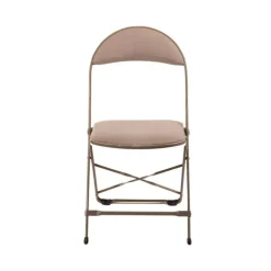 Chaise capitonnée velours taupe