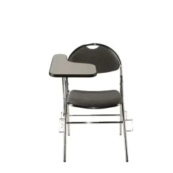Chaise Conférence grise avec tablette