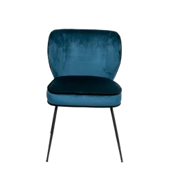 Chaise Dandy velours bleu
