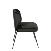 Chaise Dandy velours noir