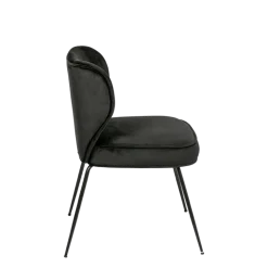 Chaise Dandy velours noir