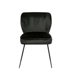Chaise Dandy velours noir