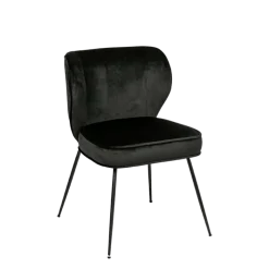 Chaise Dandy velours noir