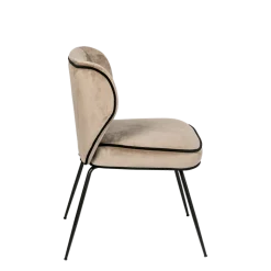 Chaise Dandy velours taupe