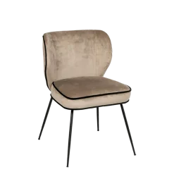 Chaise Dandy velours taupe