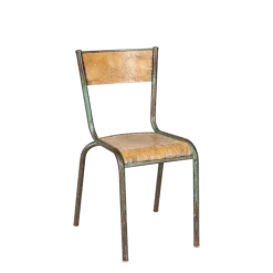 Chaise d’écolier bois acier vintage