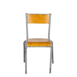 Chaise d’écolier bois acier vintage