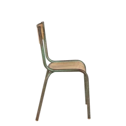 Chaise d’écolier bois acier vintage