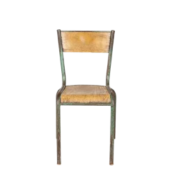 Chaise d’écolier bois acier vintage