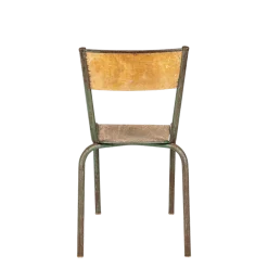 Chaise d’écolier bois acier vintage