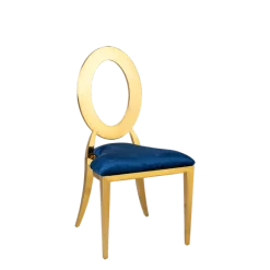 Chaise Divine avec assise velours bleu nuit