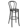 Chaise haute bistrot noire Ø 40 cm H 109 cm assise H 75 cm