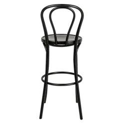 Chaise haute bistrot noire Ø 40 cm H 109 cm assise H 75 cm