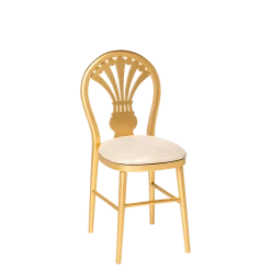 Chaise Joséphine assise velours dorée