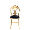 Chaise Joséphine assise velours bleu nuit