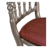 Chaise Napoléon III acier fixe Delhi prune