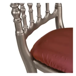 Chaise Napoléon III acier fixe Delhi prune