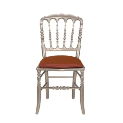 Chaise Napoléon III acier fixe Delhi prune