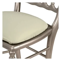 Chaise Napoléon III acier fixe Delhi céladon