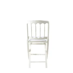 Chaise Napoléon III blanche pliante